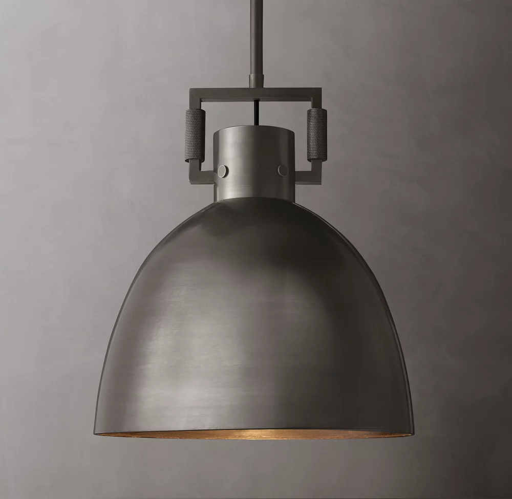 Machinist Metal Glass Shade Pendant Lamp-konalight
