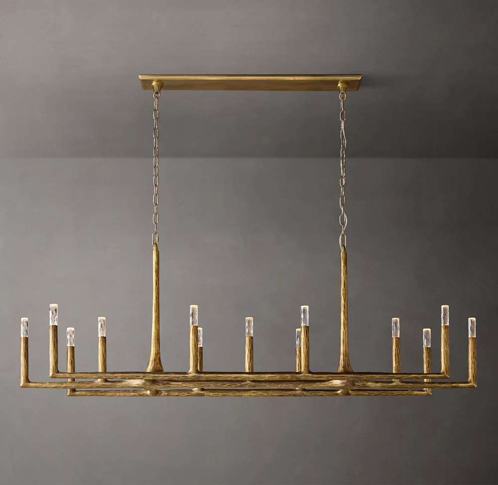 Thaddeus Linear Chandelier 72" 13-Lights For Living Room-konalight
