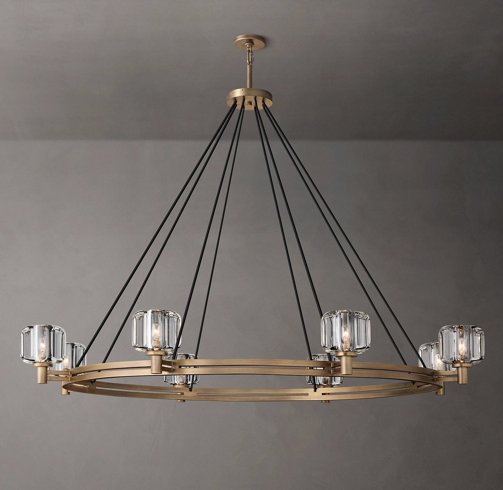 Demaret  Round Chandelier 60" for Living Room, Bedroom, Dining Room-konalight