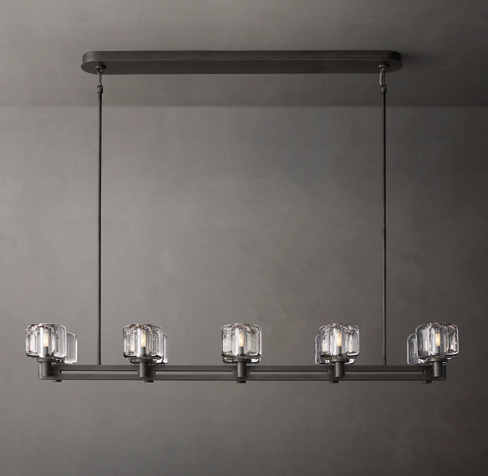 Demaret Double Linear Chandelier 54" for Living Room, Bedroom,Kitchen Island-konalight