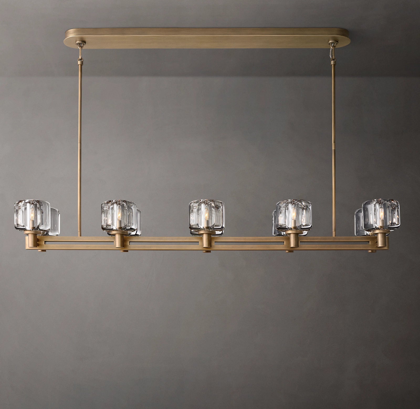 Demaret Double Linear Chandelier 54" for Living Room, Bedroom,Kitchen Island-konalight