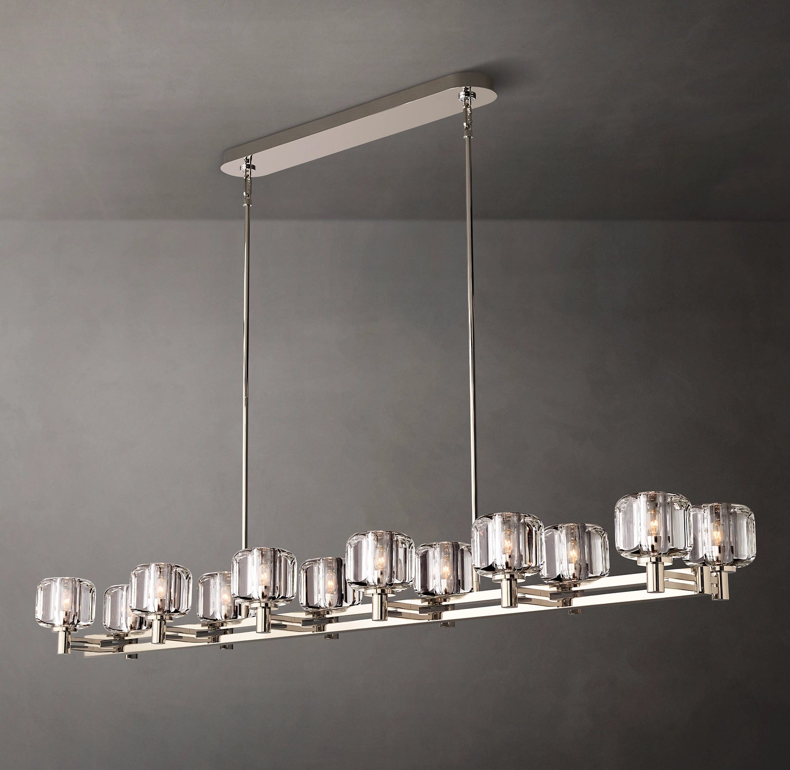 Demaret Double Linear Chandelier 72" for Living Room, Bedroom,Kitchen Island-konalight