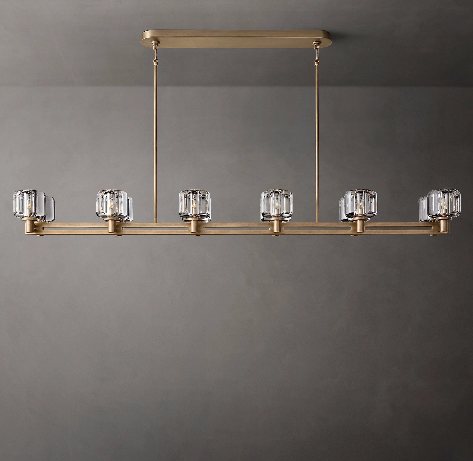 Demaret Double Linear Chandelier 72" for Living Room, Bedroom,Kitchen Island-konalight
