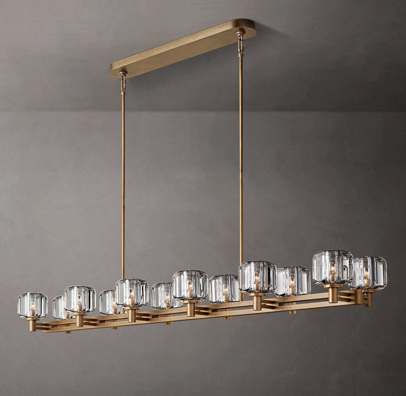 Demaret Double Linear Chandelier 72" for Living Room, Bedroom,Kitchen Island-konalight