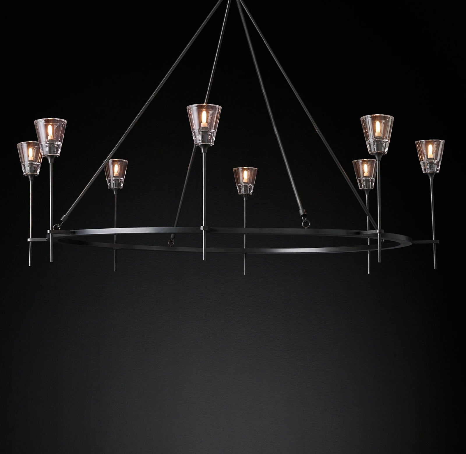 Torche Round Chandelier 58", Modern luxury chandelier-konalight
