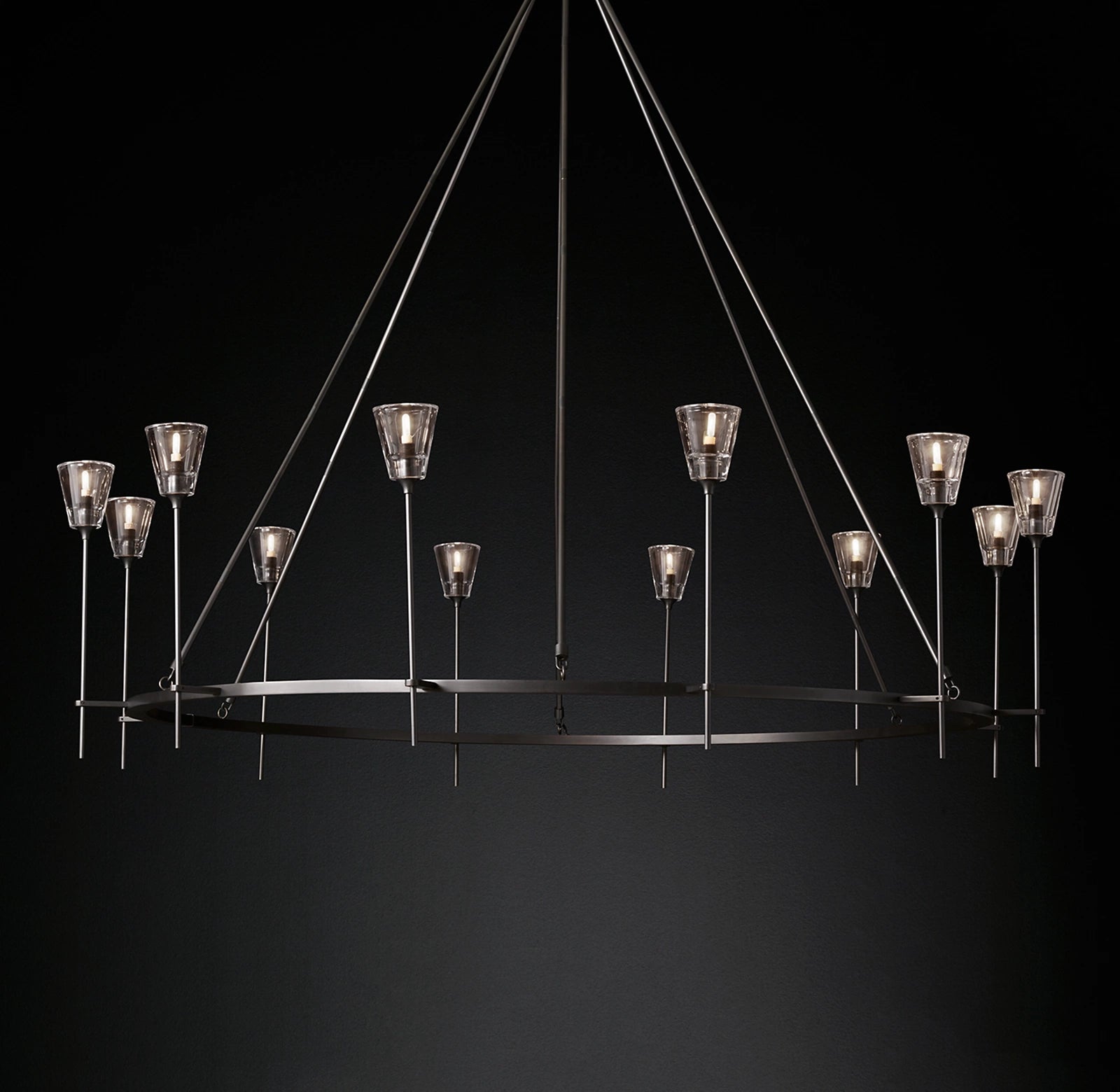 Torche Round Chandelier 70", Luxury Chandelier Dining Room-lampselegant
