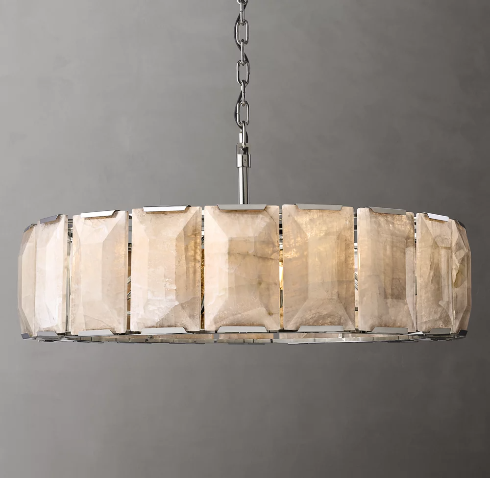 Harlow Calcite Round Chandelier D 43"-konalight