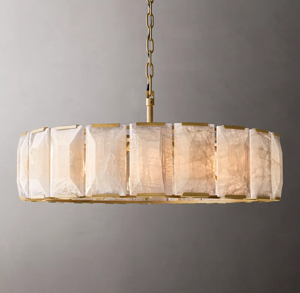 Harlow Calcite Round Chandelier D 43"-konalight