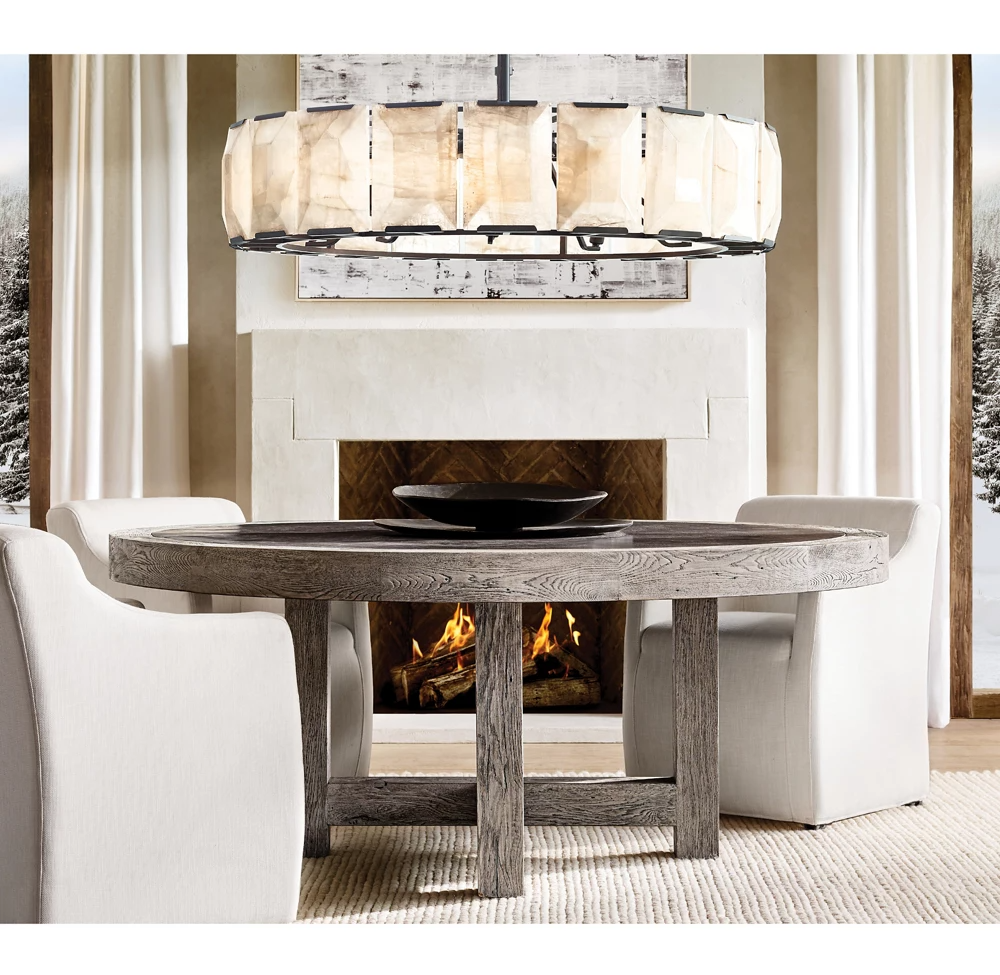 Harlow Calcite Round Chandelier D 43"-konalight