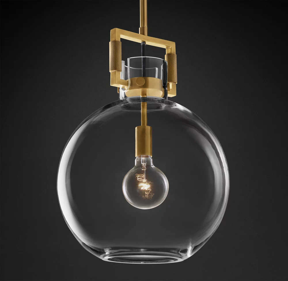 Machinist Glass Shade Pendant Lamp-konalight