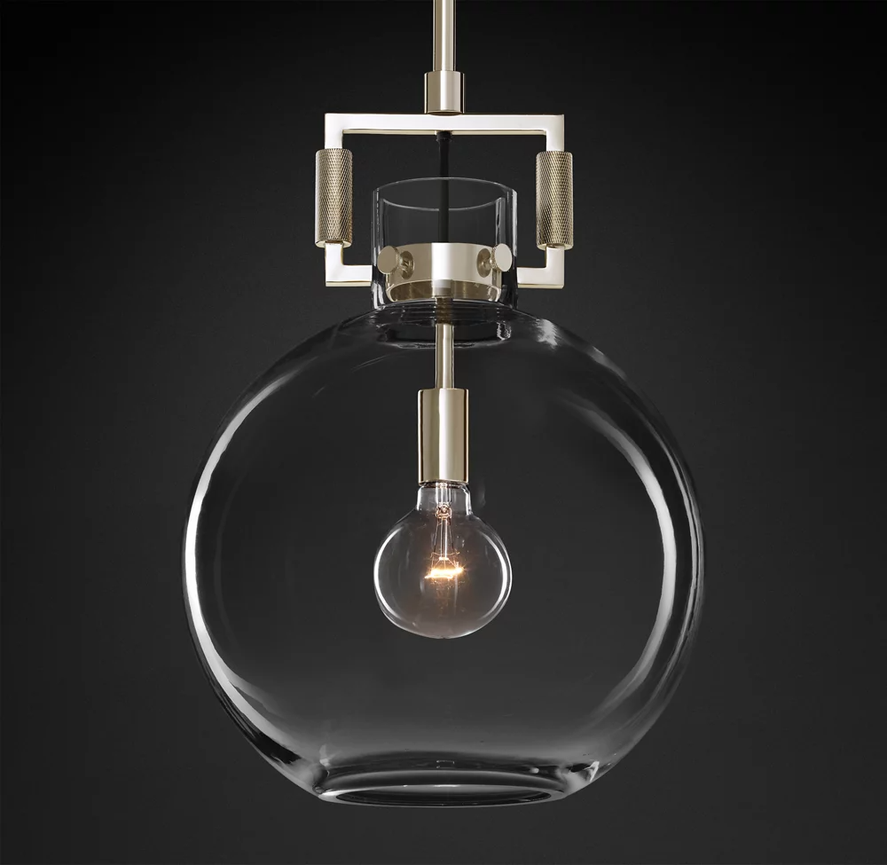 Machinist Glass Shade Pendant Lamp-konalight