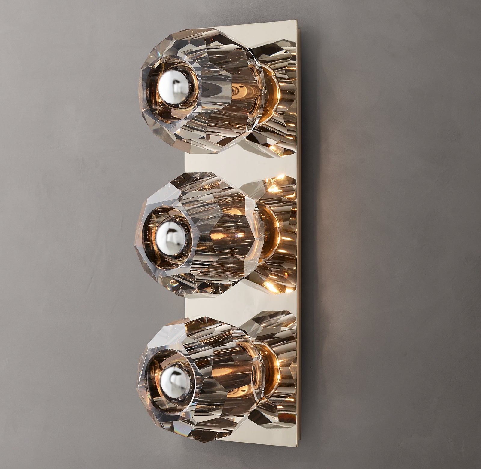 Boule De Smoke Crystal Linear Wall Sconce-konalight