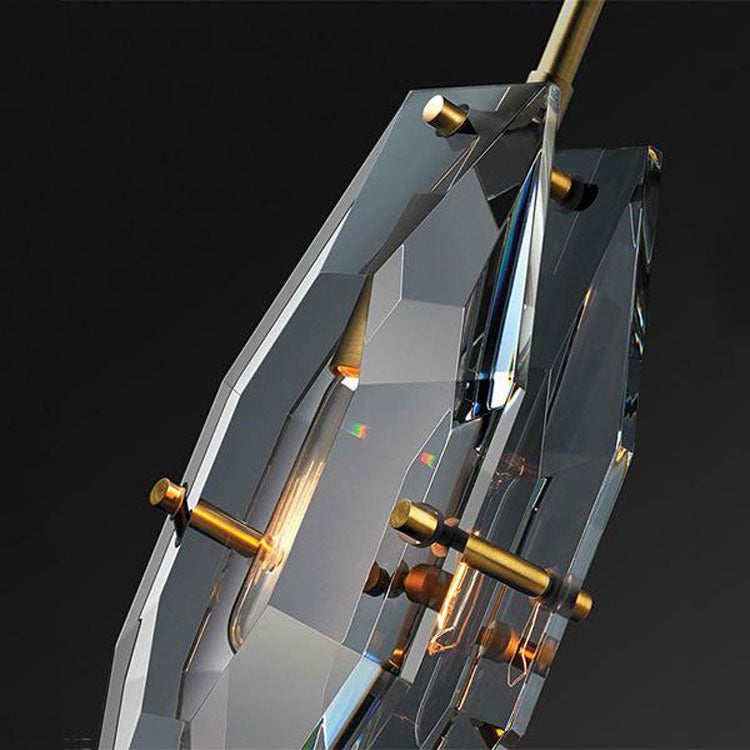 Yagern Faceted  Smoke Crystal Pendnt Light-konalight