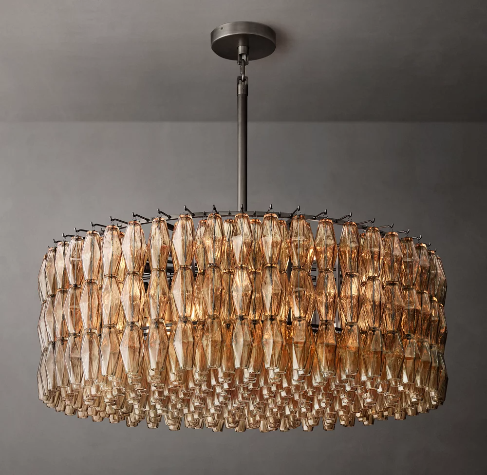 Mia Glass Round Chandelier 47" For Dinning Room-konalight