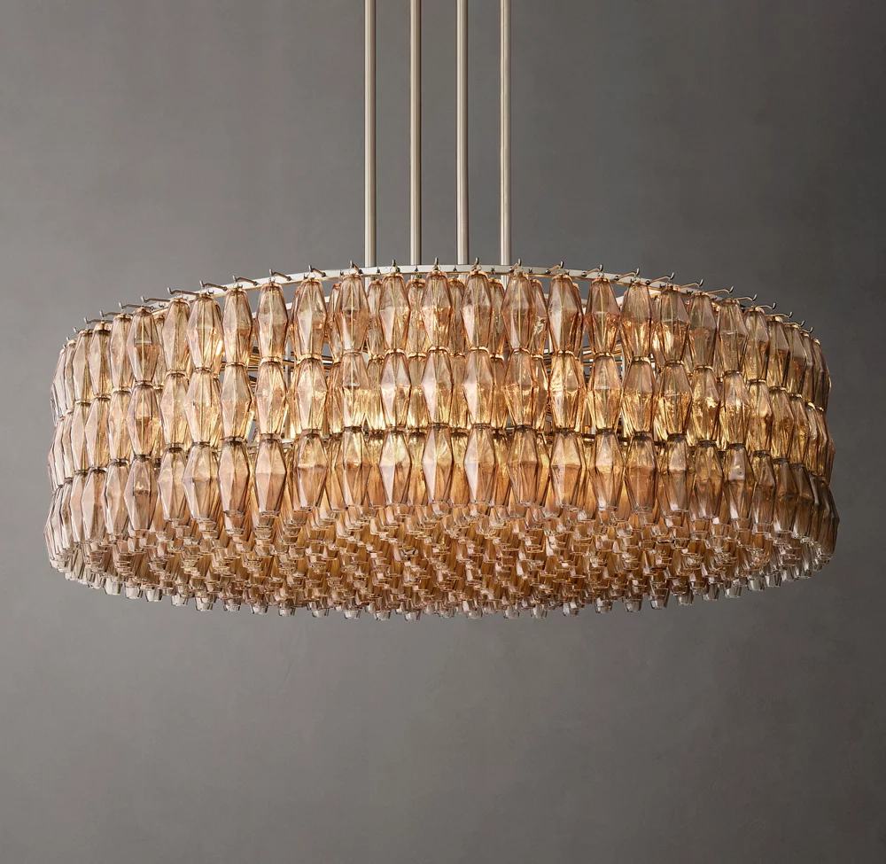 Mia Glass Round Chandelier 62" For Dinning Room-konalight