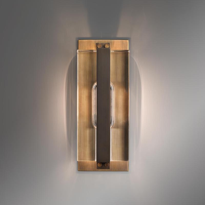 Yagern Crystal Brass Wall Sconce (Small)-konalight