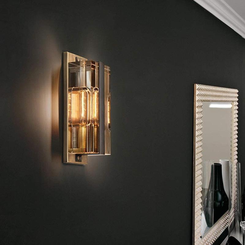 Yagern Crystal Brass Wall Sconce (Small)-konalight
