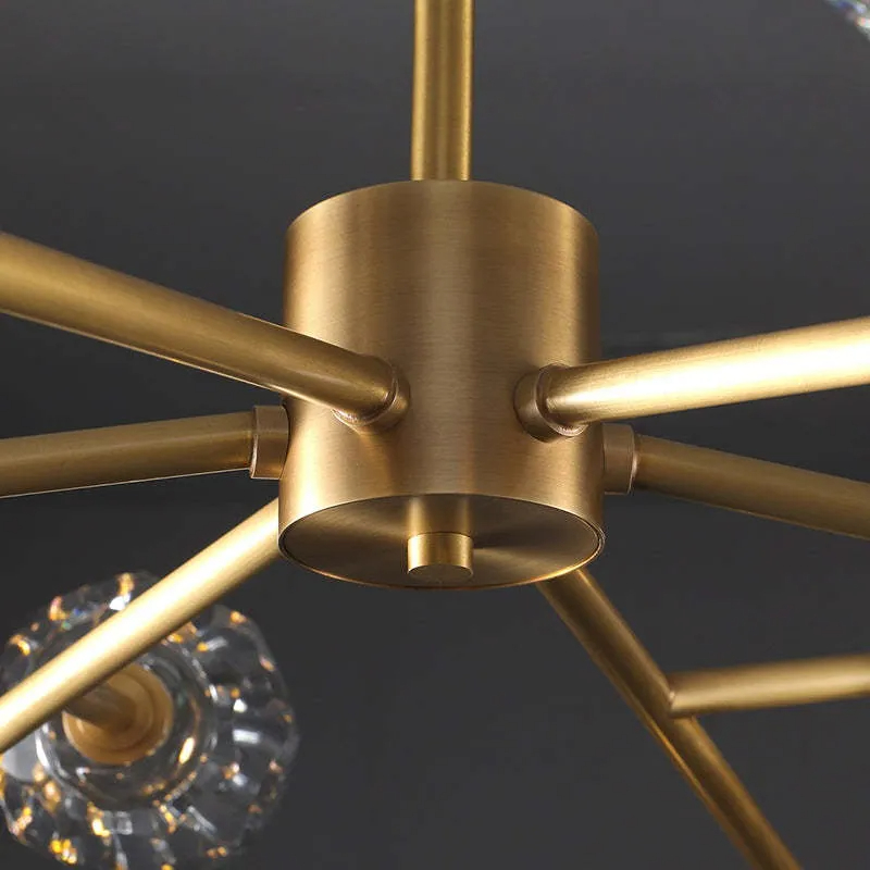 Boule De Crystal Ball Smoke Glass Round Chandelier 72"-konalight