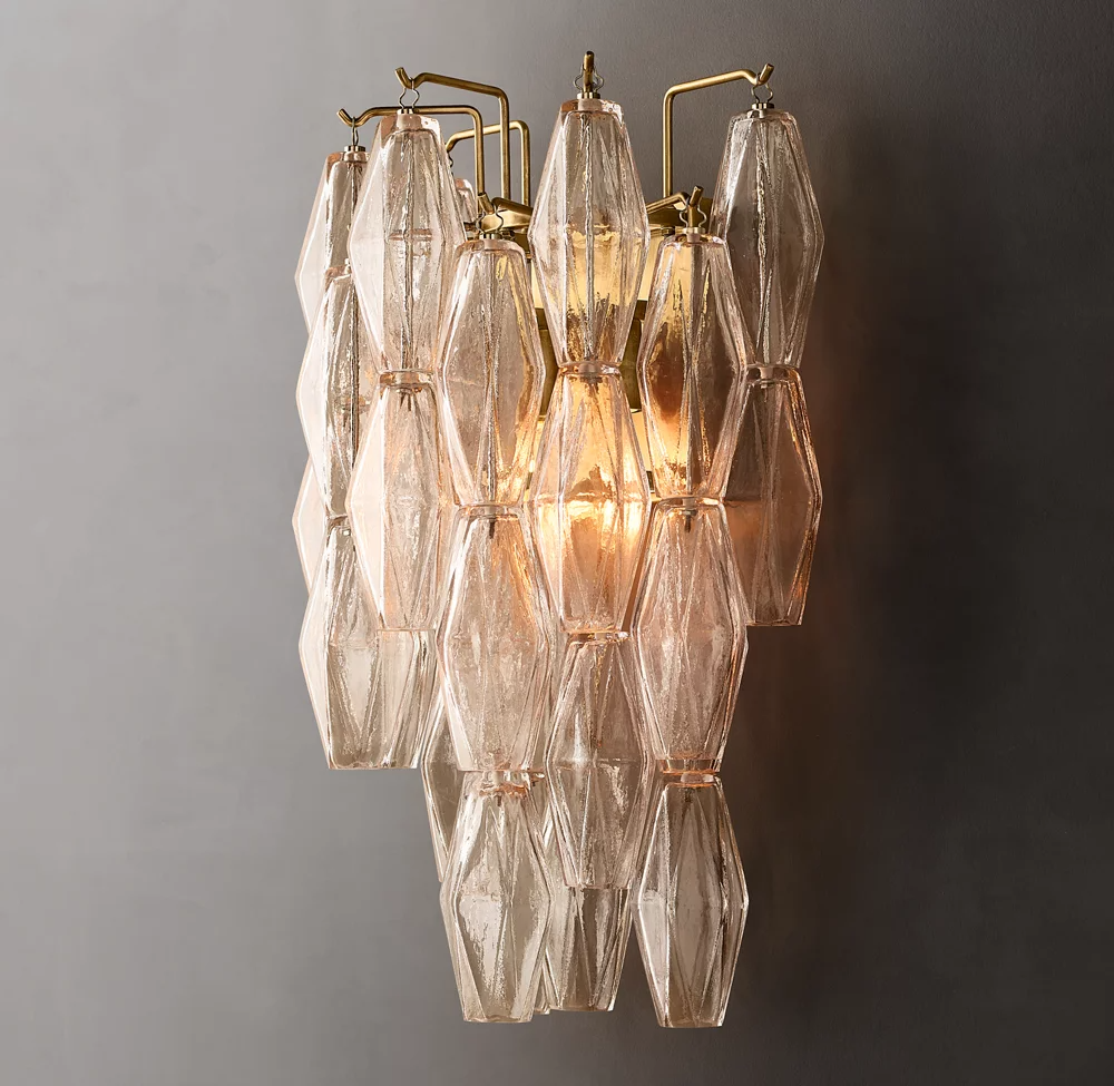 Mia Clear Glass Wall Sconce For Dinning Room-konalight