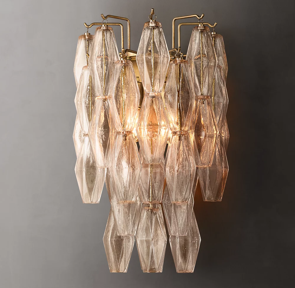 Mia Clear Glass Wall Sconce For Dinning Room-konalight