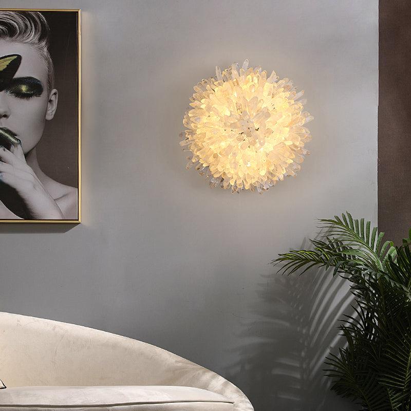 Romantic Crystal Sunflower Wall Sconce-konalight