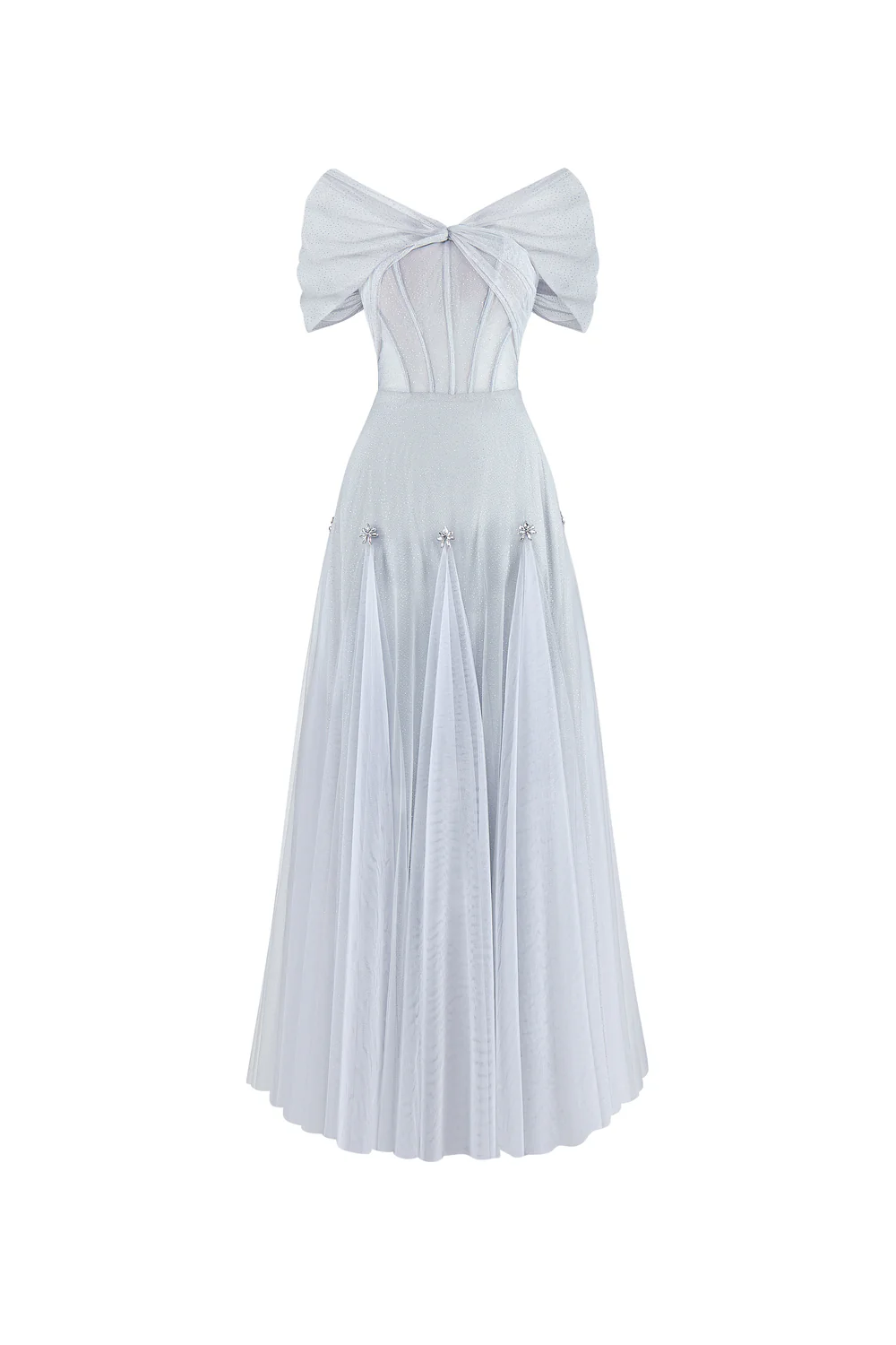 Iriséa A-line Corset Waist Tulle Ankle Length Dress