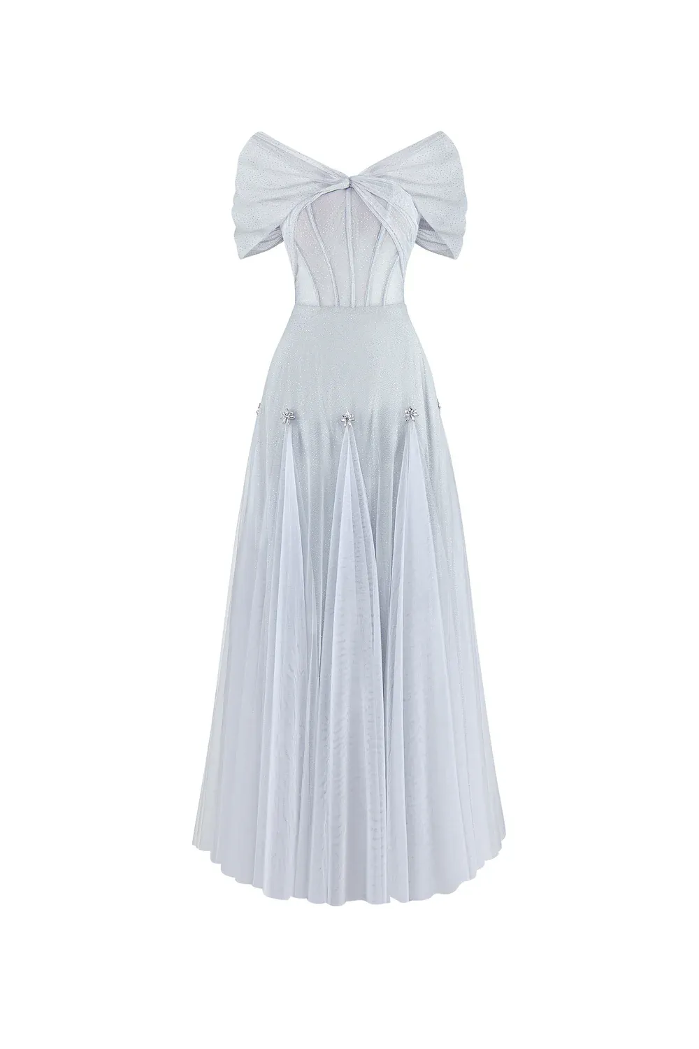 Iriséa A-line Corset Waist Tulle Ankle Length Dress