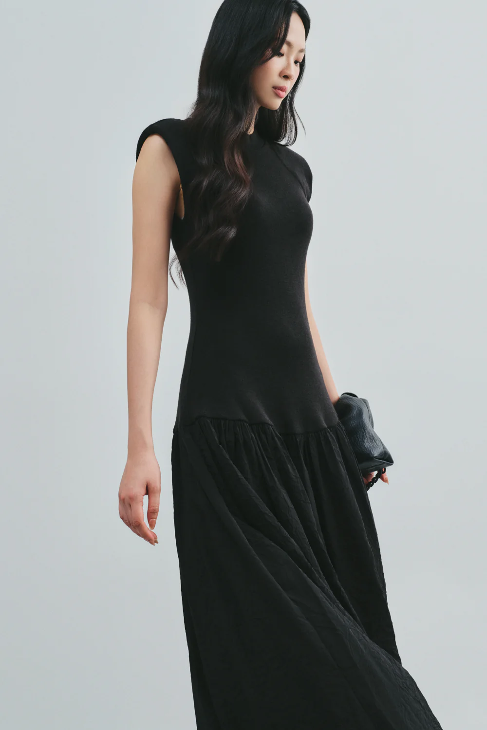 Aneira A-line Gathering Maxi Dress