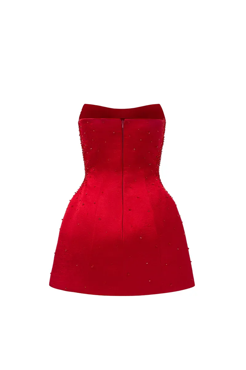Cadence A-line Cape Sleeve Mini Dress