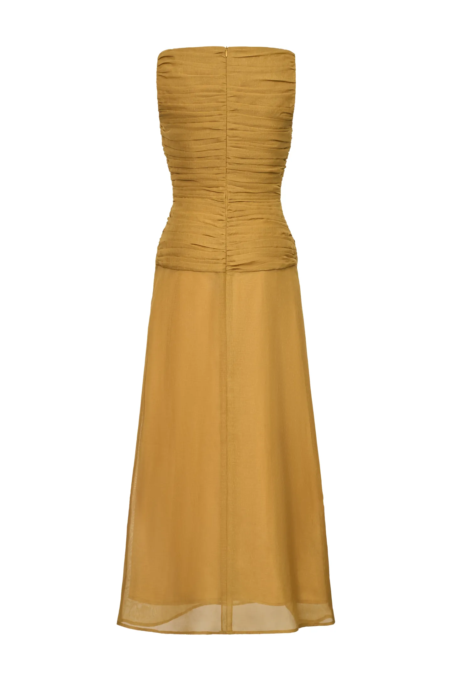 Cora A-line Cape Shoulder Floss Silk Maxi Dress