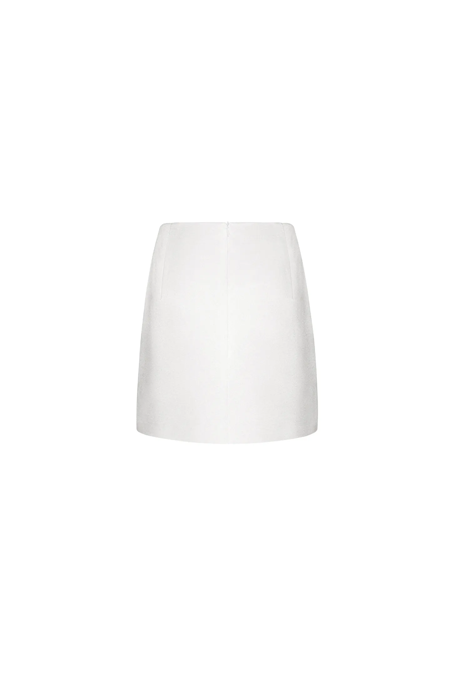 Lasserre A-line Seam Pocket Sateen Mini Skirt