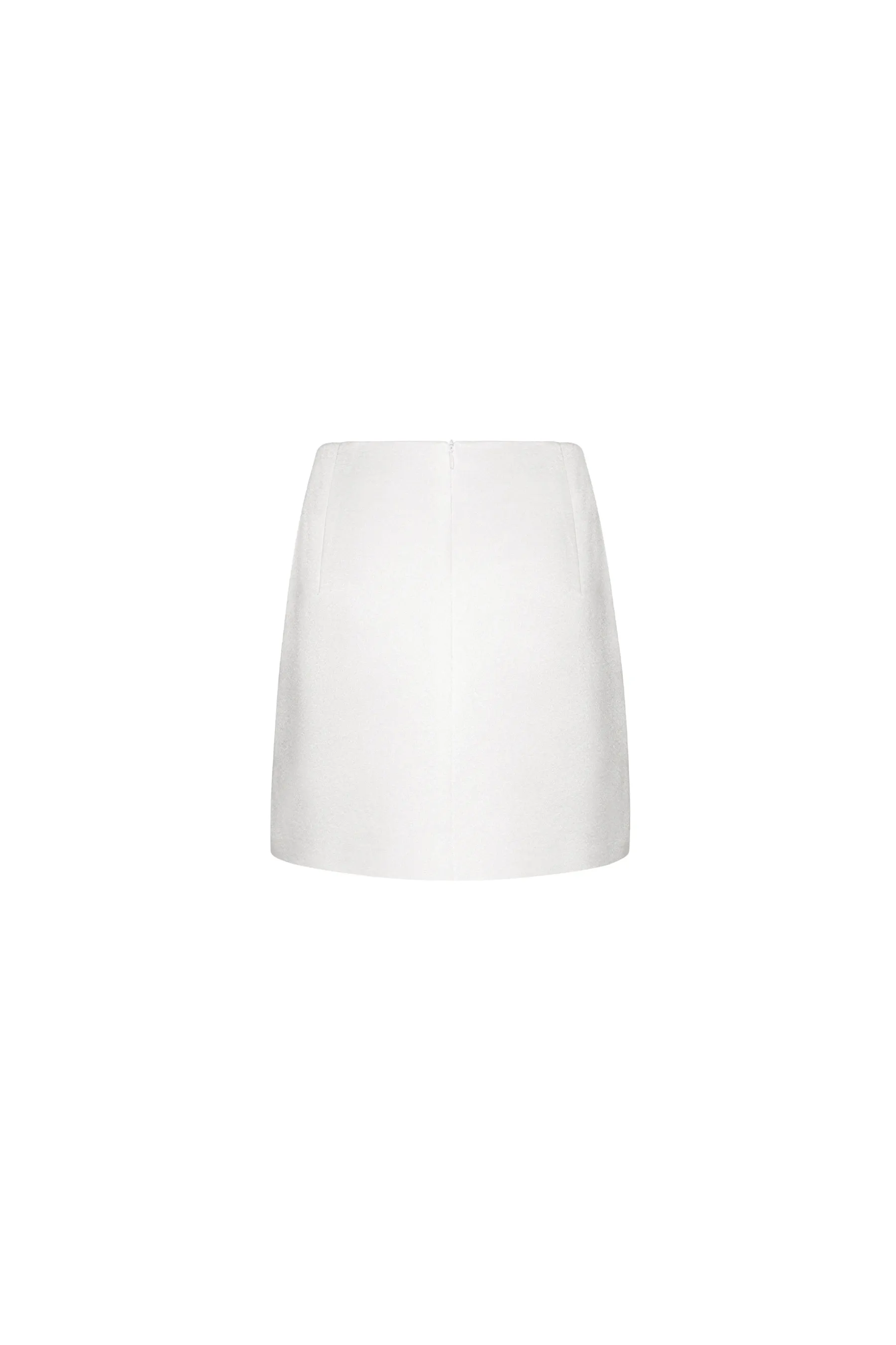 Lasserre A-line Seam Pocket Sateen Mini Skirt