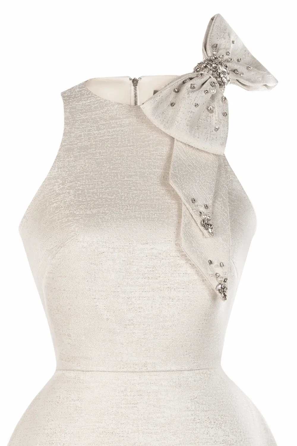 Mercy A-line Sleeveless Jacquard Midi Dress