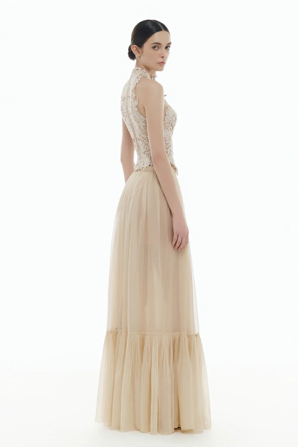 Sylvie A-line Shirring Skirt
