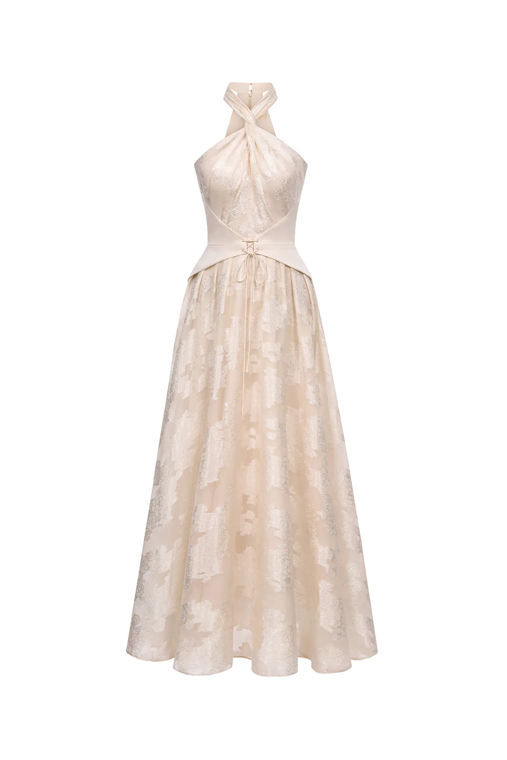 Cordelia A-line Twisted Organza Ankle Length Dress