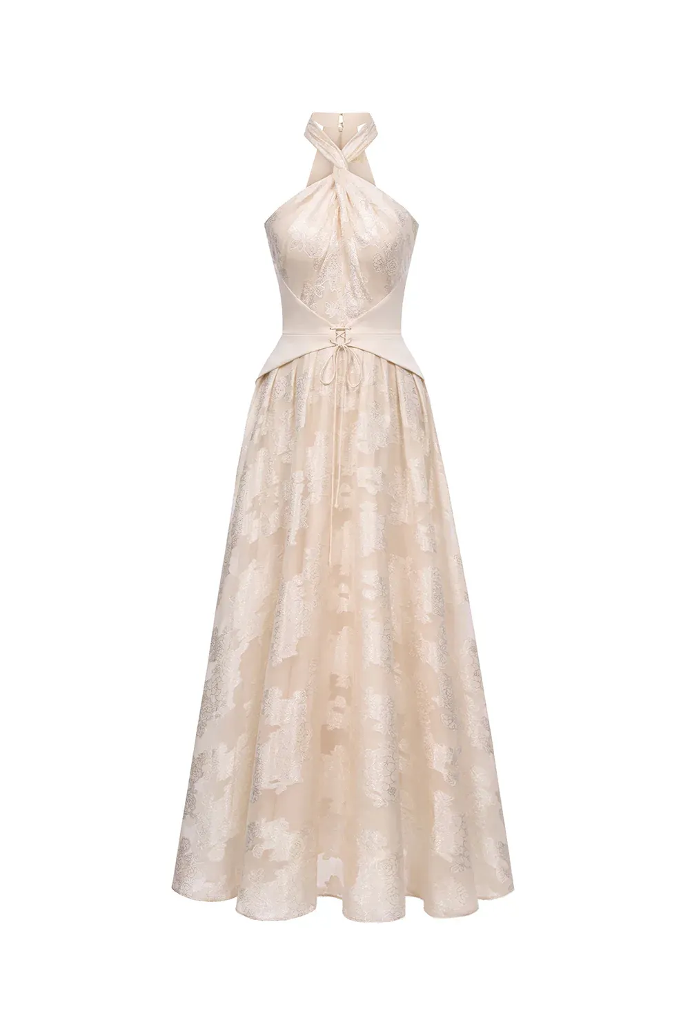 Cordelia A-line Twisted Organza Ankle Length Dress