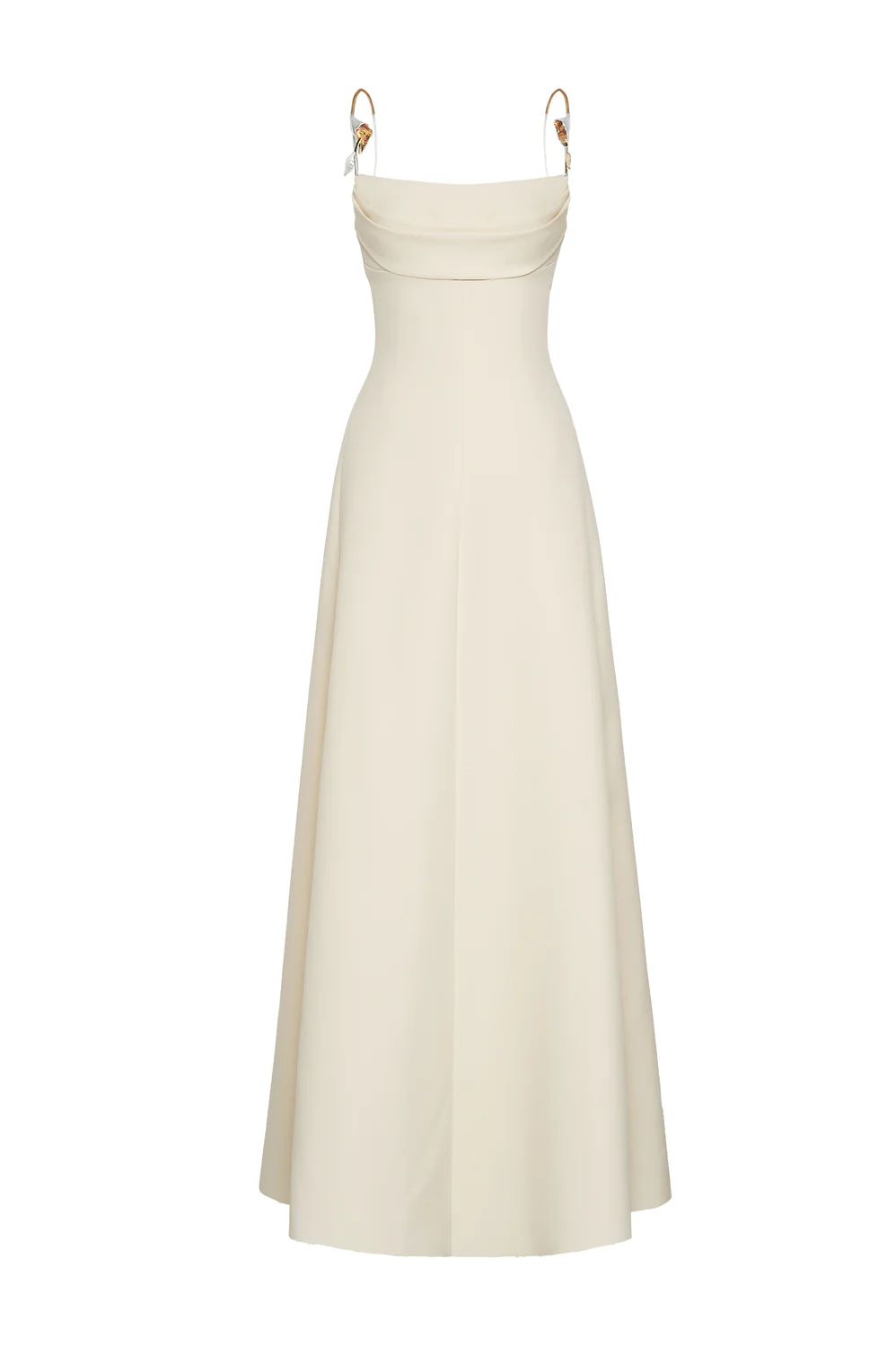Lirien A-line Cowl Neck Crepe Floor Length Dress