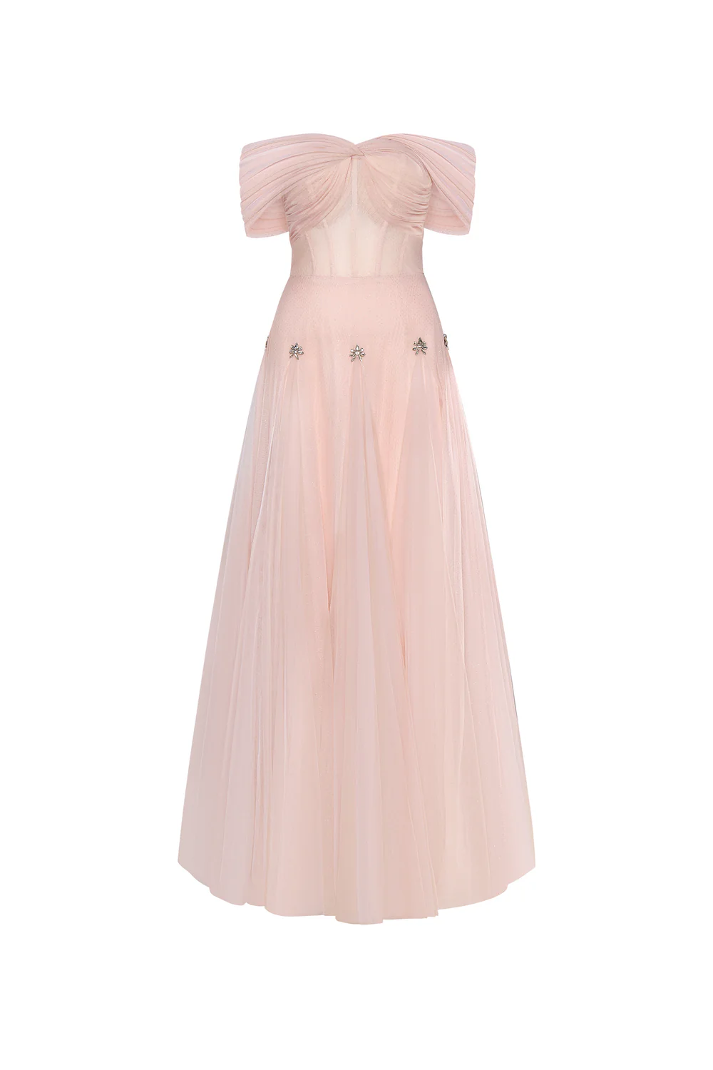 Iriséa A-line Corset Waist Tulle Ankle Length Dress