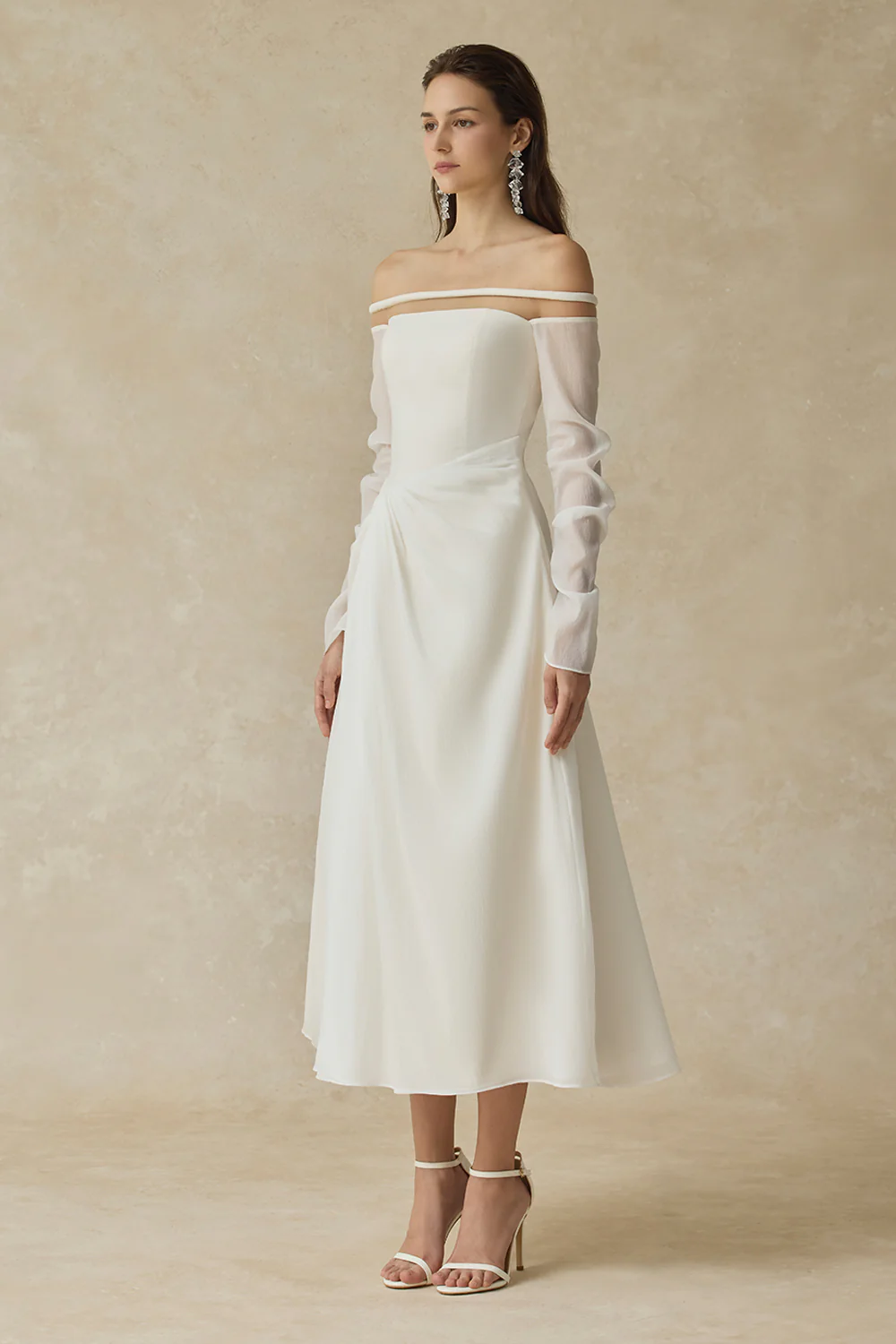 Velora A-line Voile Midi Dress