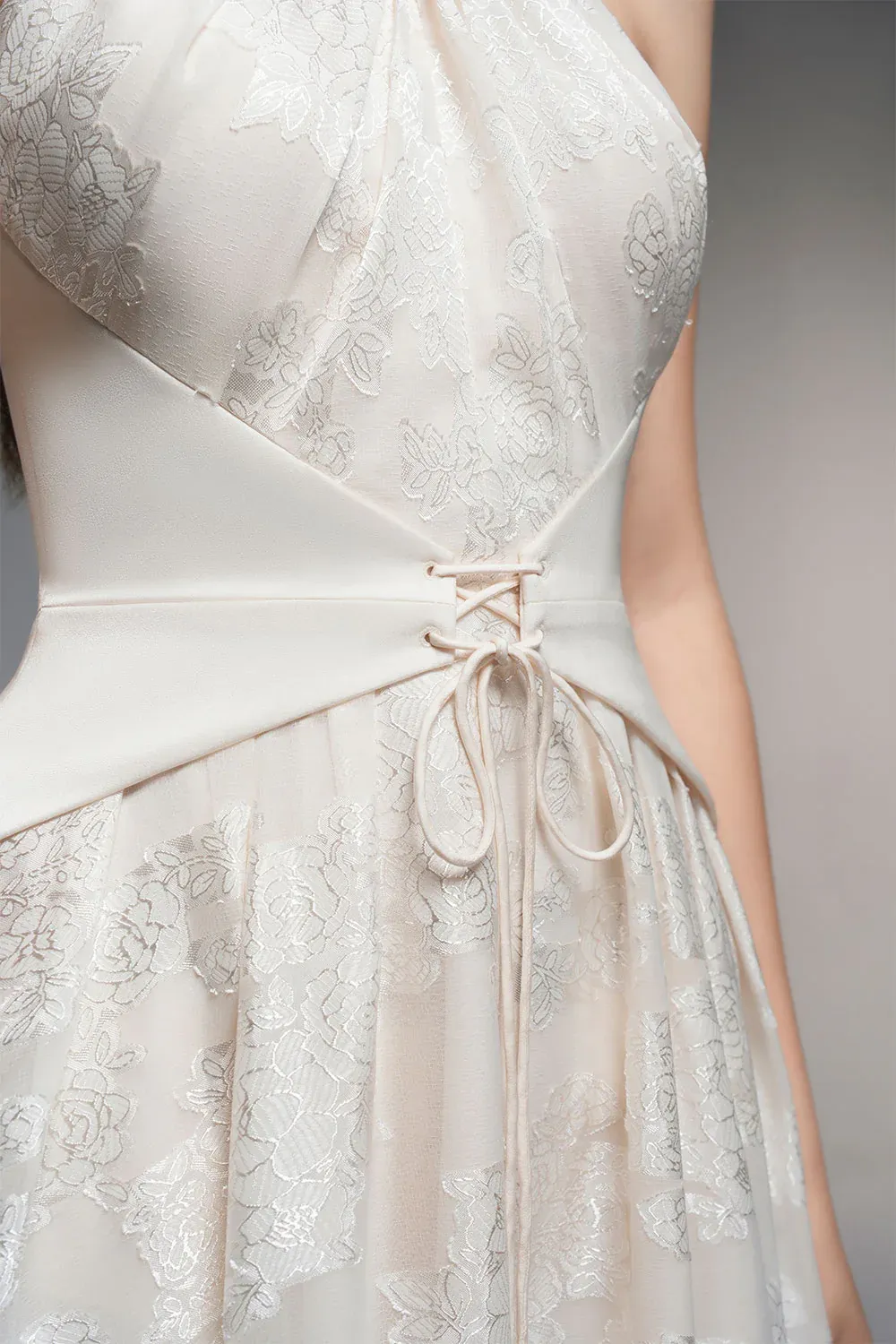 Cordelia A-line Twisted Organza Ankle Length Dress