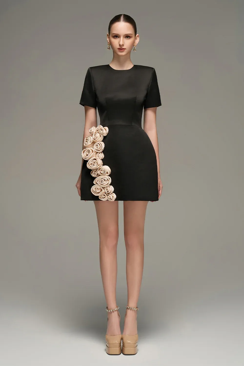 Rylan A-line Applique Mini Dress