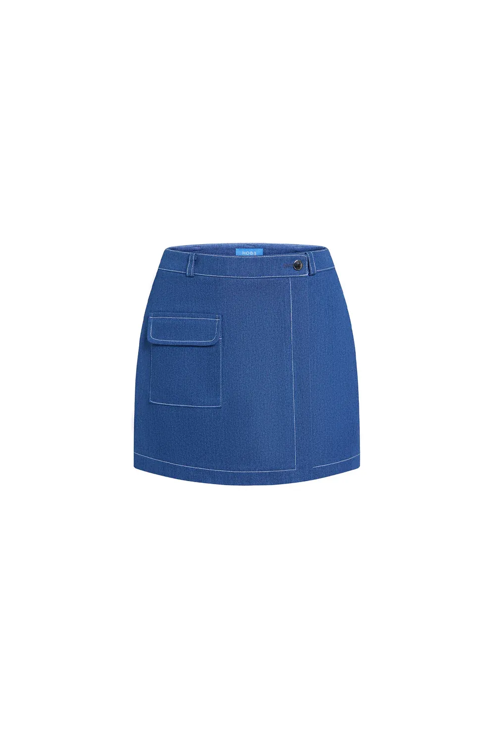 Ina A-line Patch Pocket Denim Mini Skort