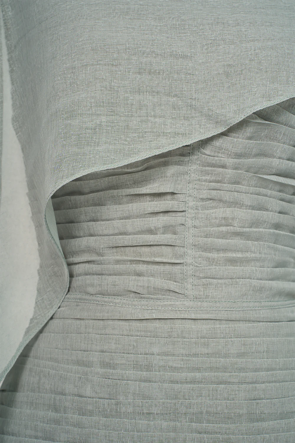 Cora A-line Cape Shoulder Floss Silk Maxi Dress