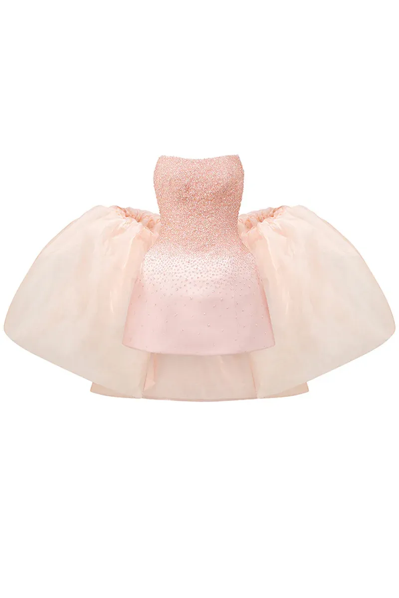 Cadence A-line Cape Sleeve Mini Dress