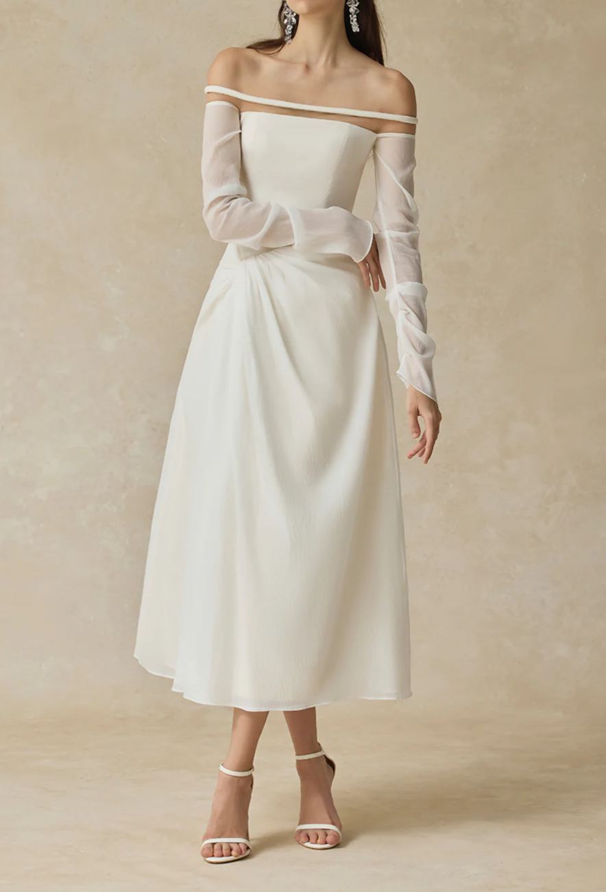 Velora A-line Voile Midi Dress