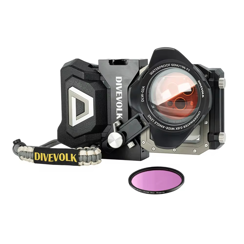 Underwater Wide-angle Conversion Lens X0.6 for DIVEVOLK Housing and Compact Camera Houisng