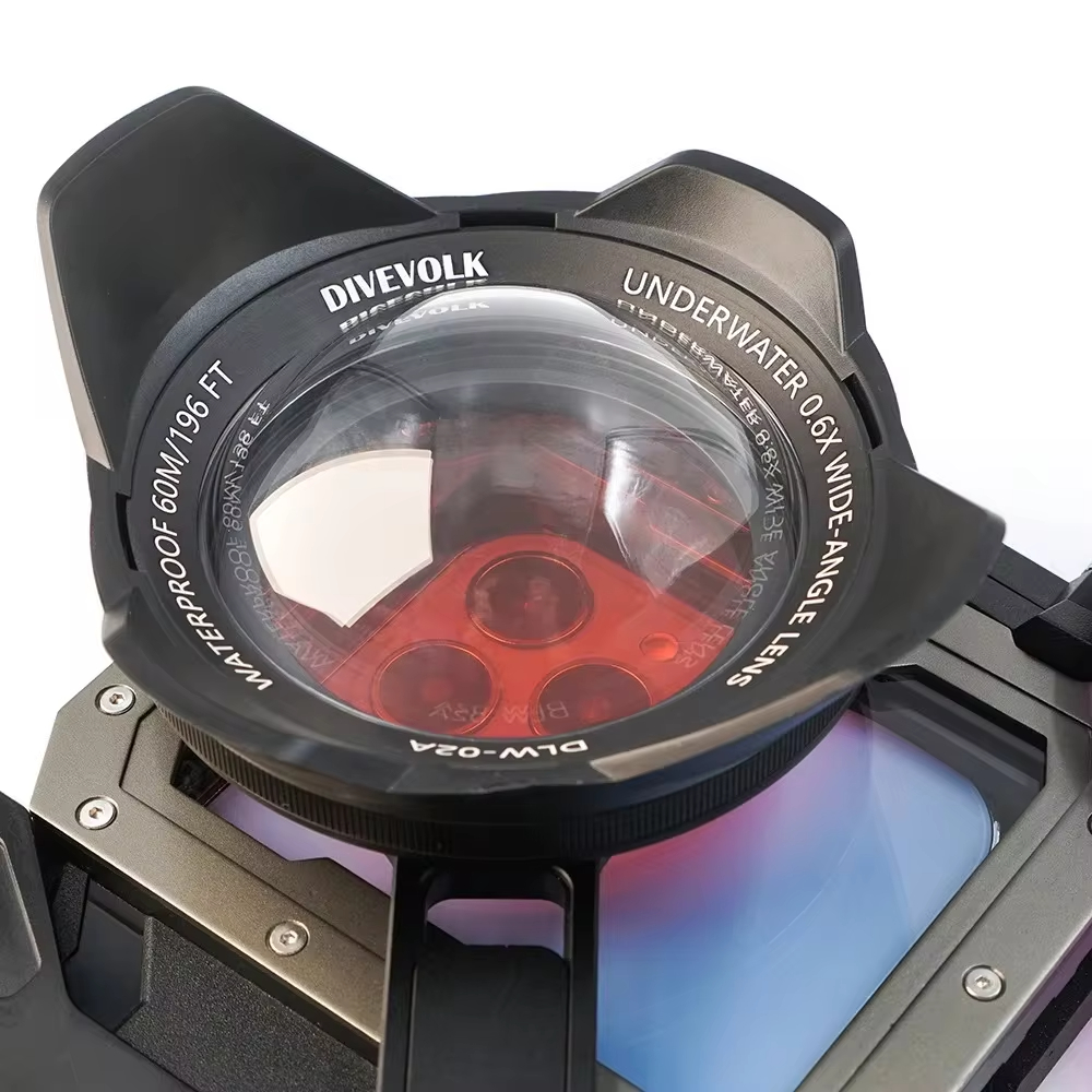 Underwater Wide-angle Conversion Lens X0.6 for DIVEVOLK Housing and Compact Camera Houisng