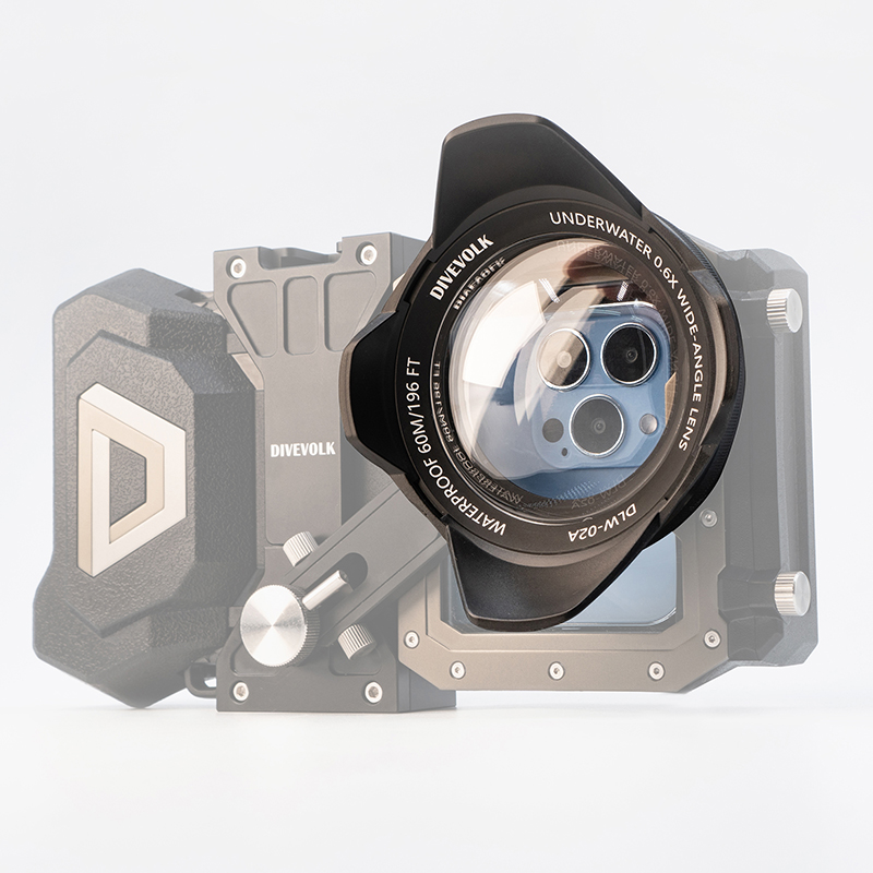 Underwater Wide-angle Conversion Lens X0.6 for DIVEVOLK Housing and Compact Camera Houisng