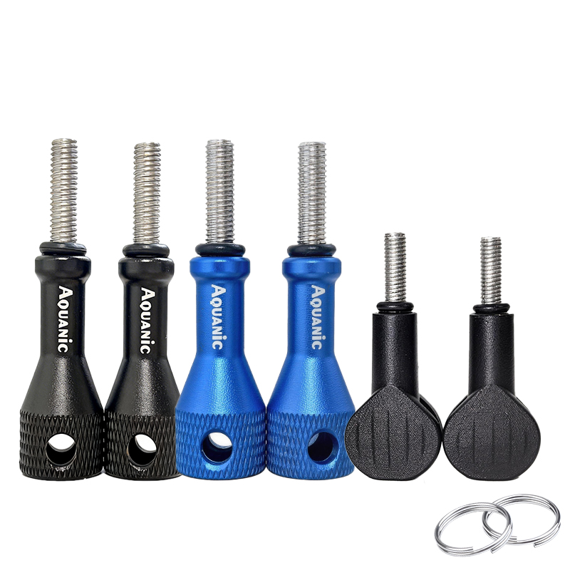 Aquanic holey Aluminum Alloy Thumbscrews for Gopro Hero 13/12/11/10/9/8/7/6/5/4/3+/3 and DJI osmo Sjcam Insta 360 Akaso
