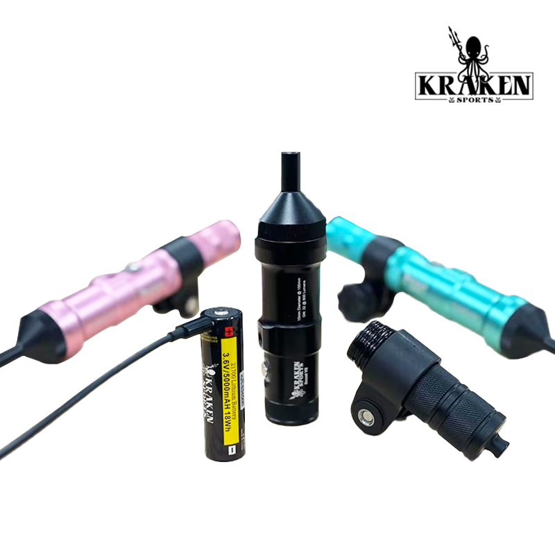 Kraken Snoot V2 800 Lumen Diving Light Portable Flashlight with Multiple Colors-nitescuba